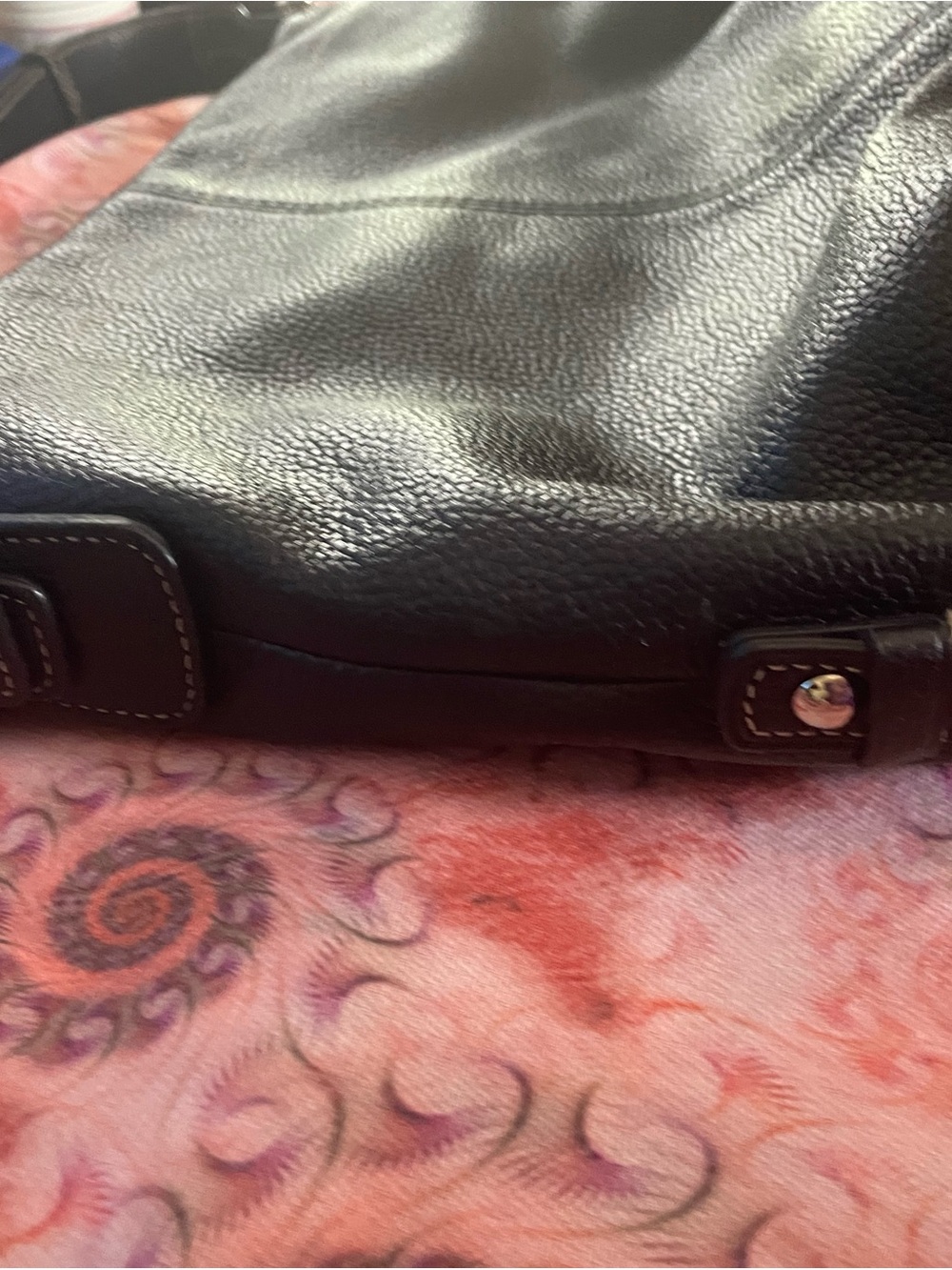 COACH Black Leather Shoulder Bag with Silver Hardware - Picture 6 of 7